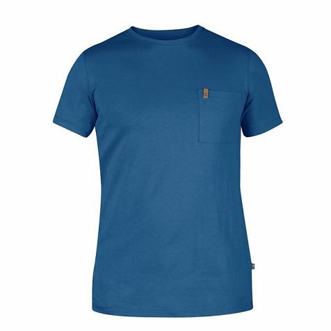 Fjallraven Övik T-Shirt Blue Singapore For Men (SG-109706)